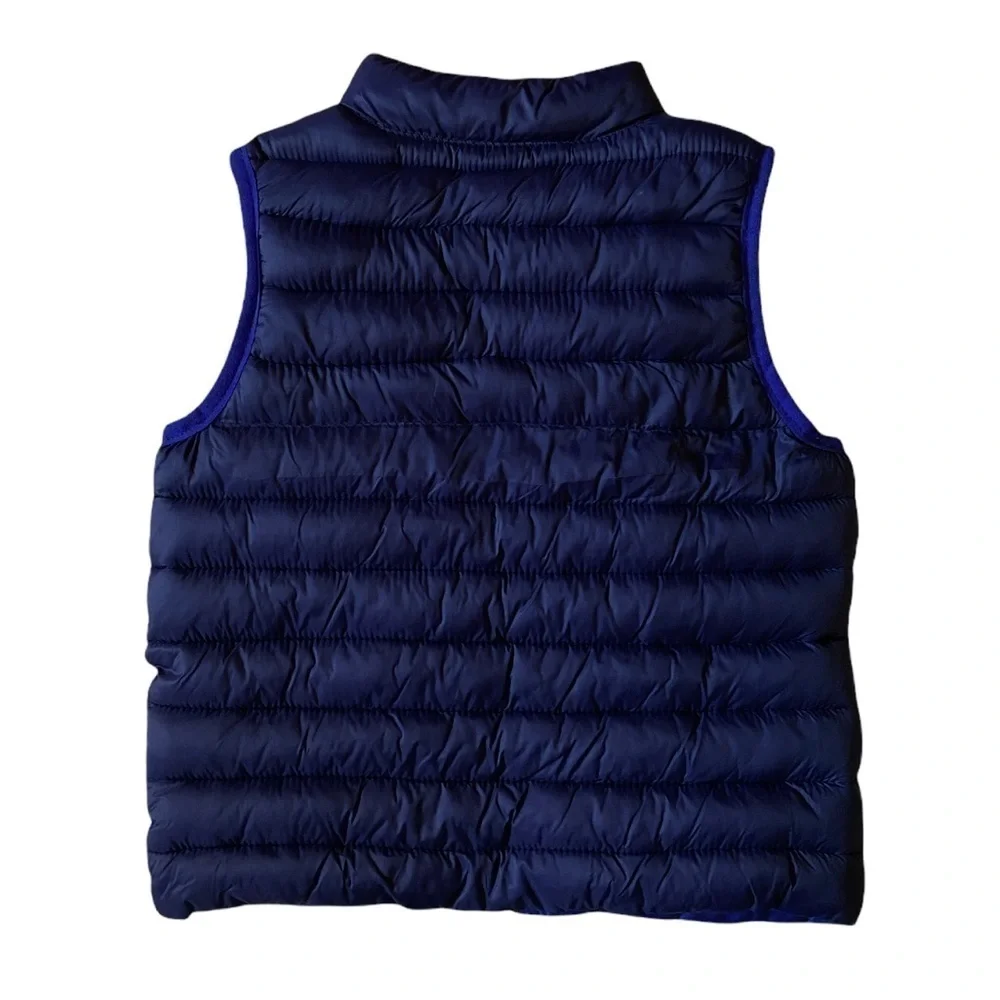Gymboree dark blue lightweight zip front puffer vest